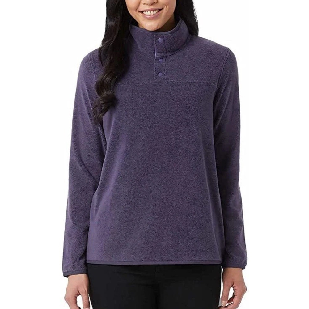 NEW 32 Degrees Women's 3X Snap Arctic Fleece Pullover Stretch Comfort Soft